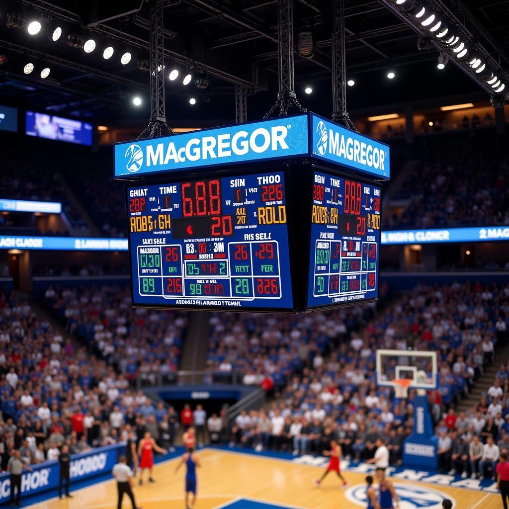 MacGregor Scoreboard in a Basketball Arena