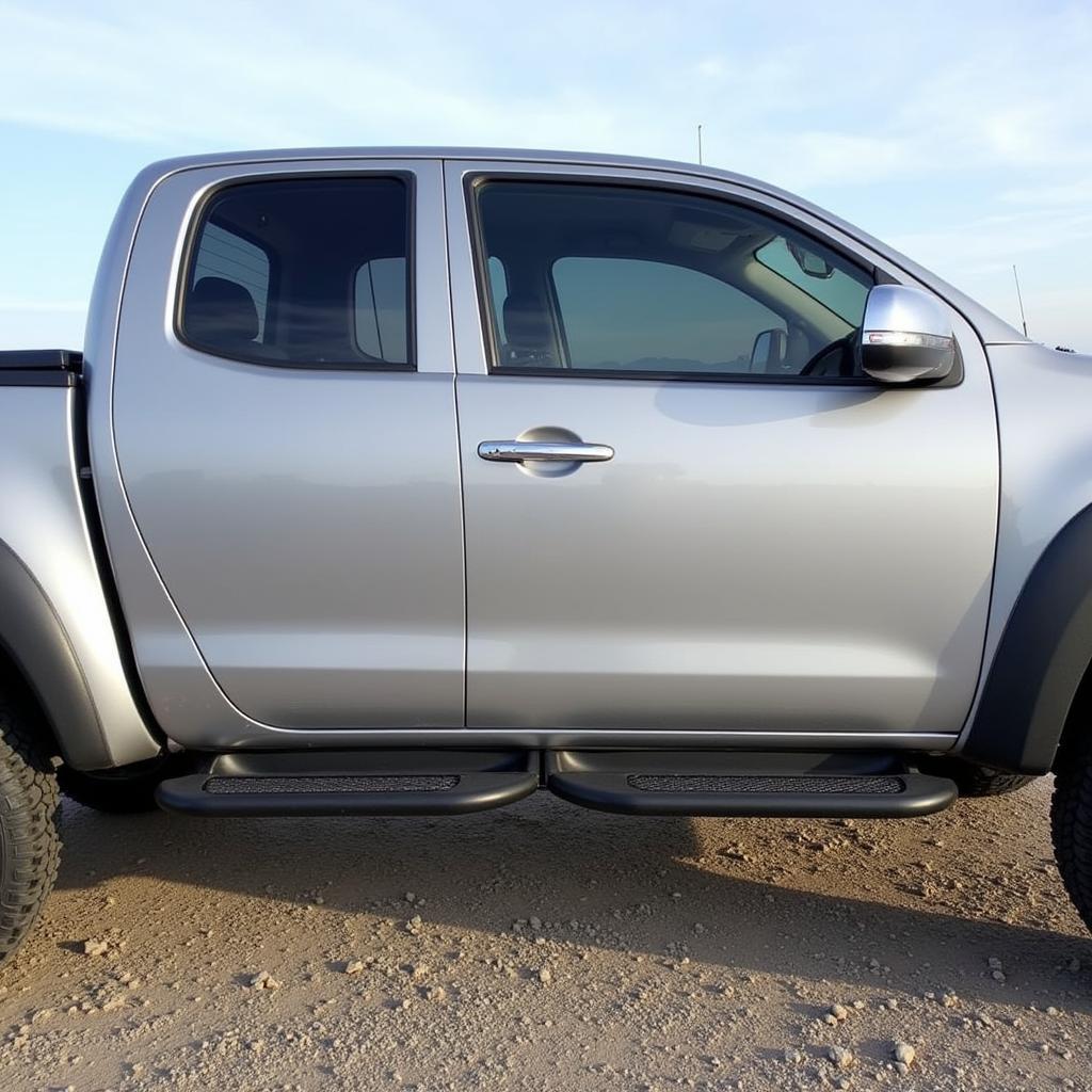 Magnum step bars installed on a truck