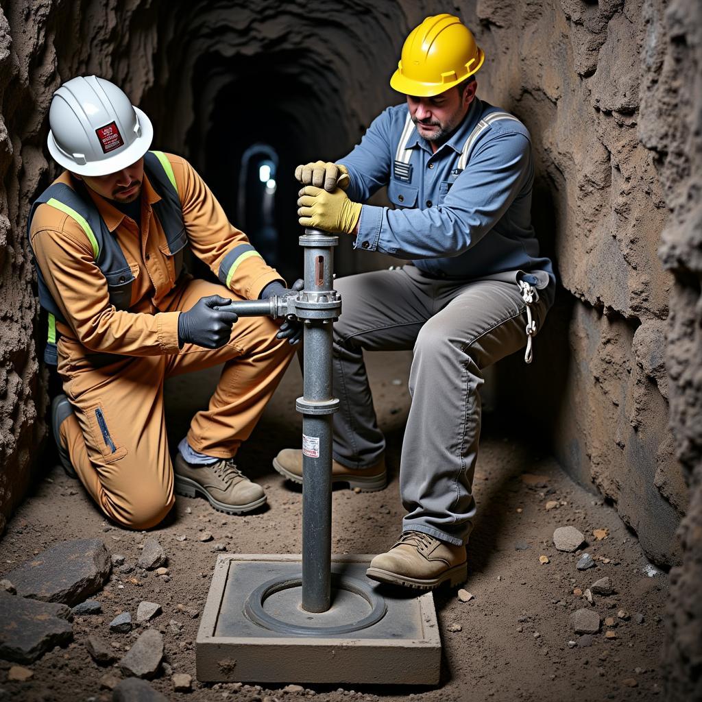 Installing Mapa Roof Supports in an Underground Mine