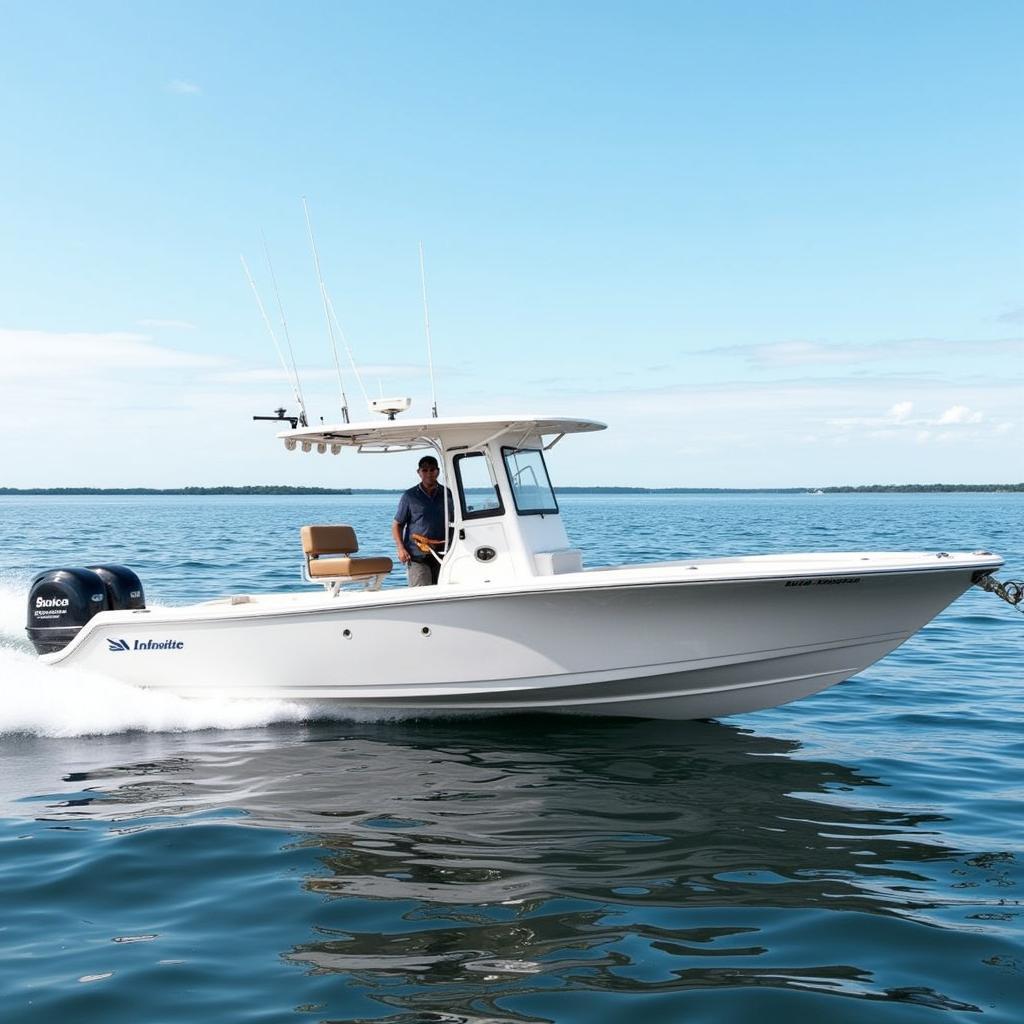 Marlin Heritage 23 showcasing its classic profile on the water.