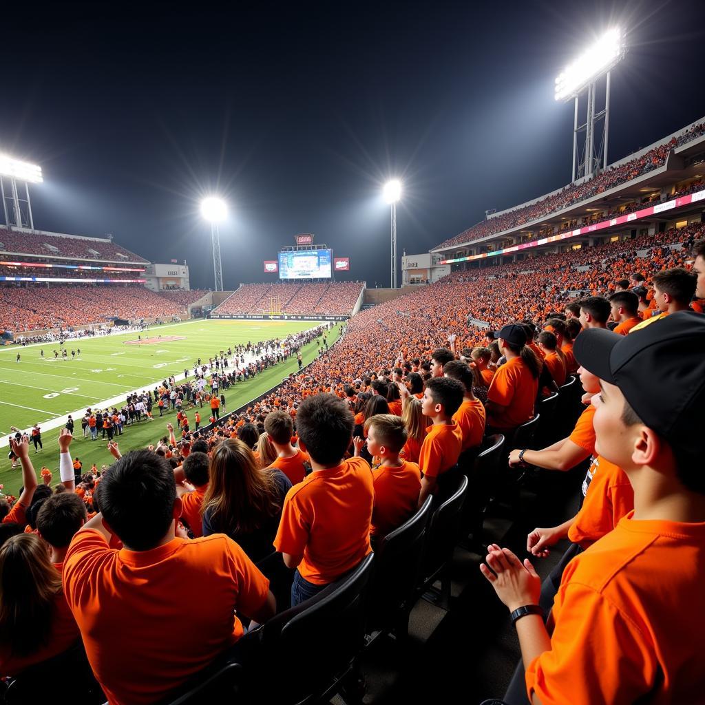 Massillon Tigers Football Fans Cheering in the Stadium