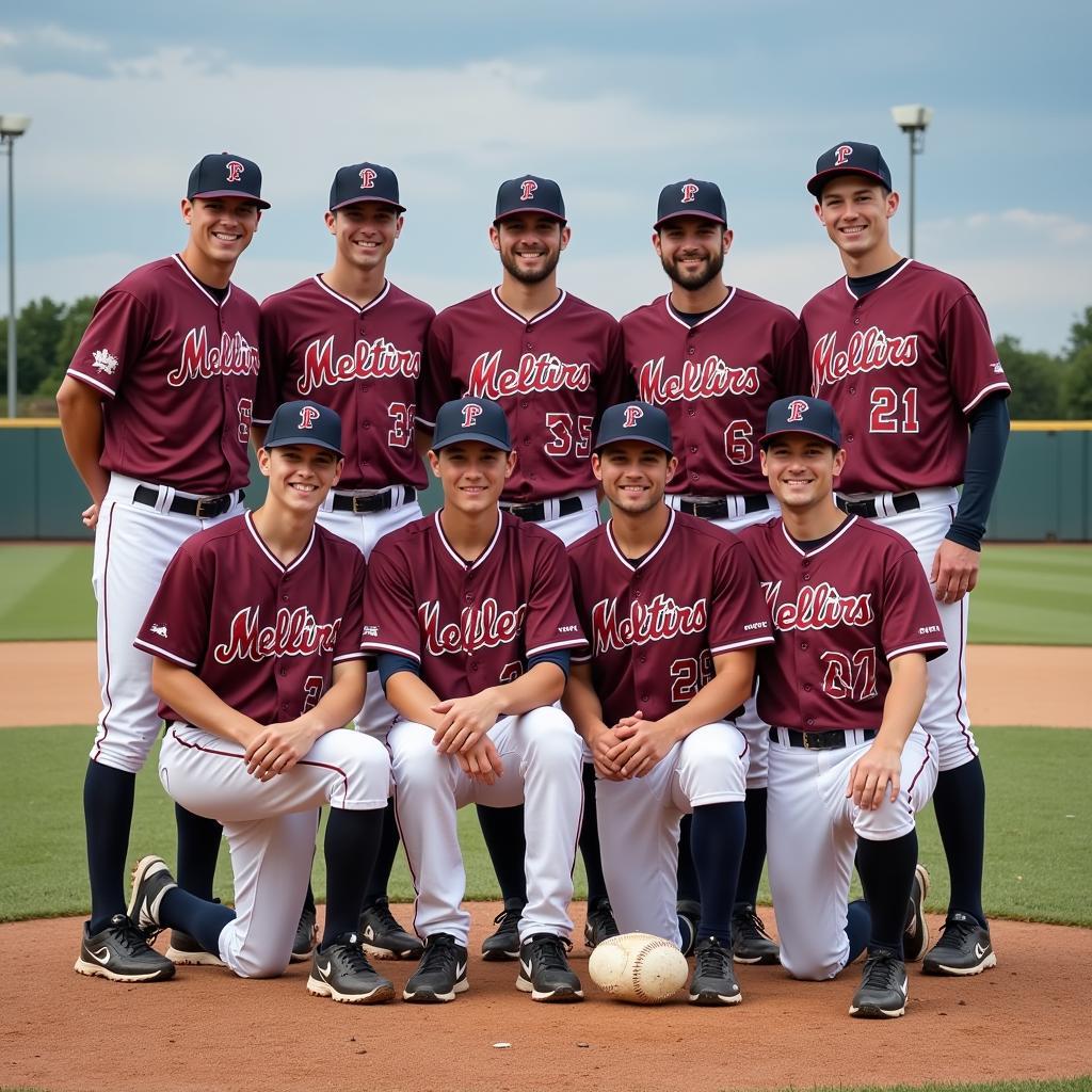 Matt Helwig with his baseball team