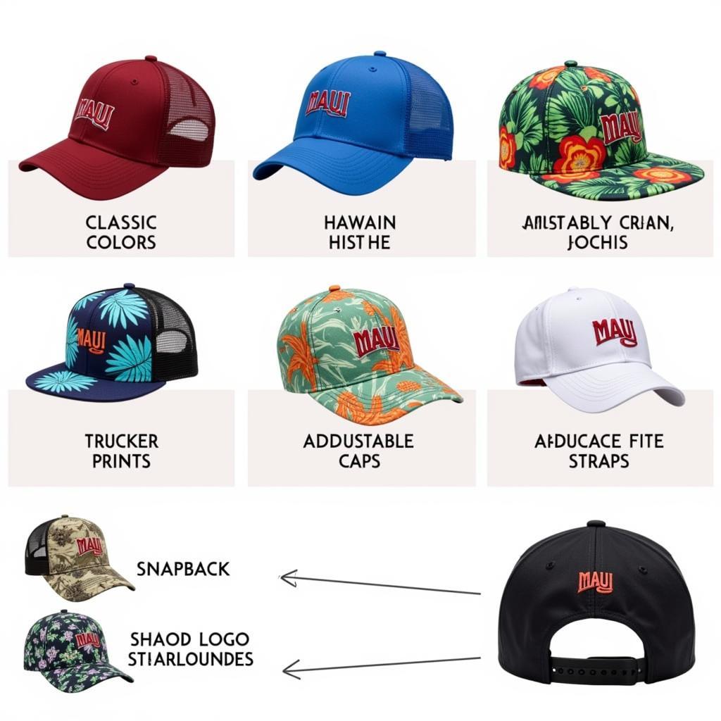 Different Styles of Maui Baseball Hats