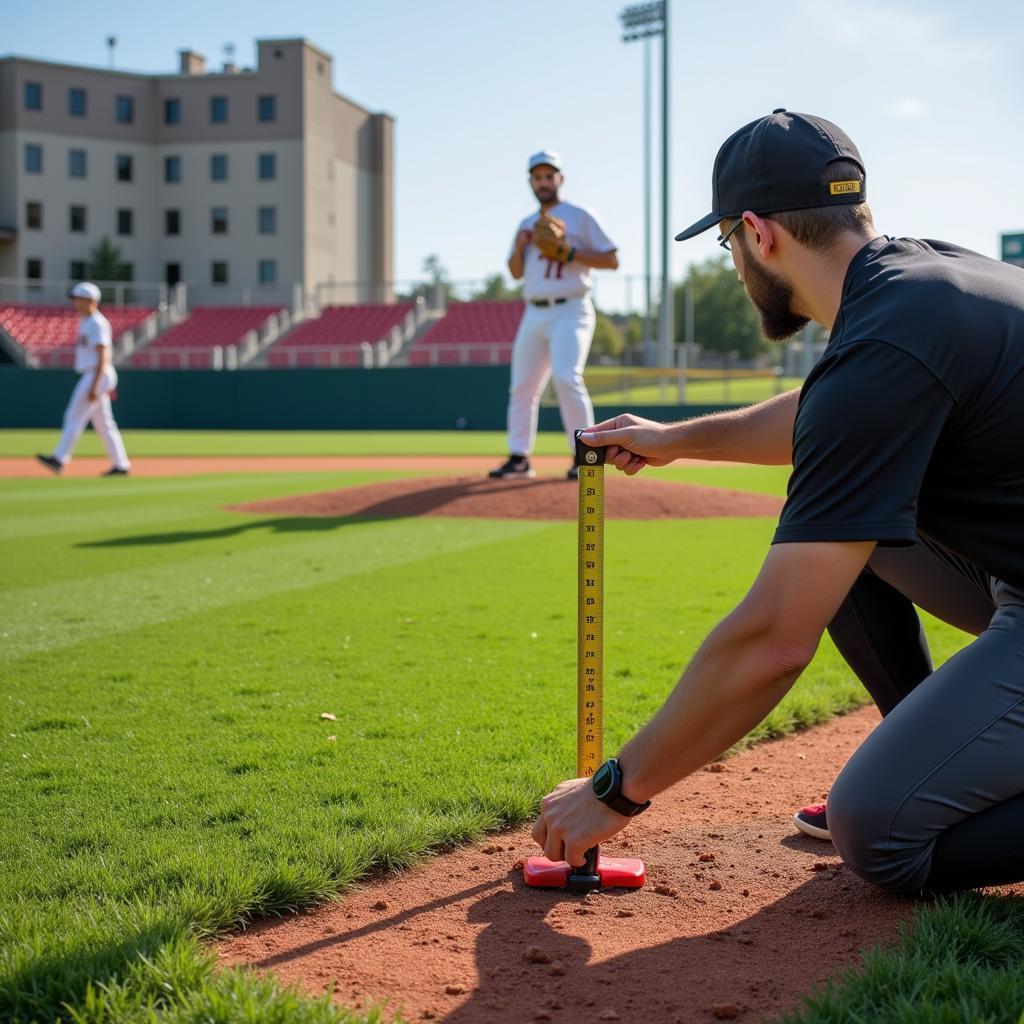 Measuring 8u Softball Pitching Distance