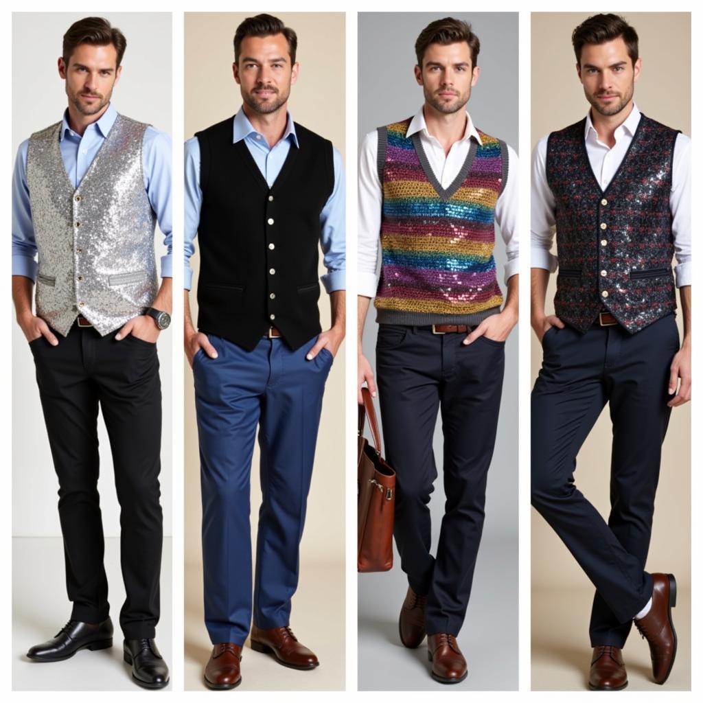 Men's Glitter Vest Styles