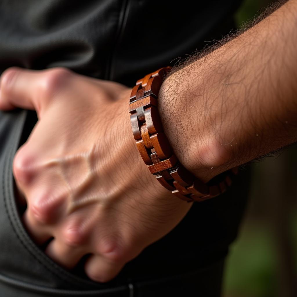 Men's Hawaiian Koa Wood Bracelet