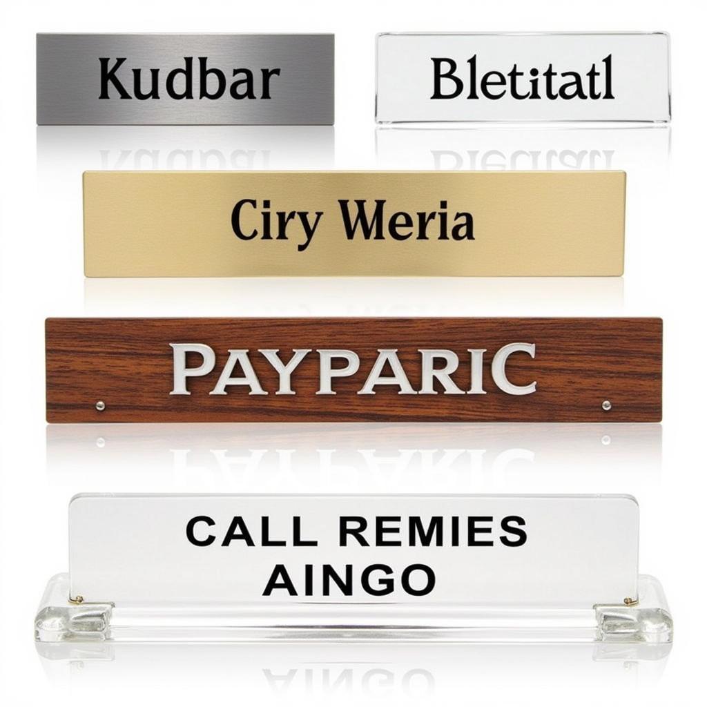 Mens Nameplate Materials and Finishes