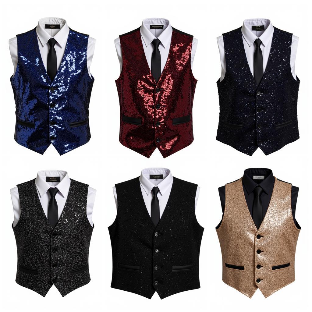 Different Styles of Men's Sparkly Vests