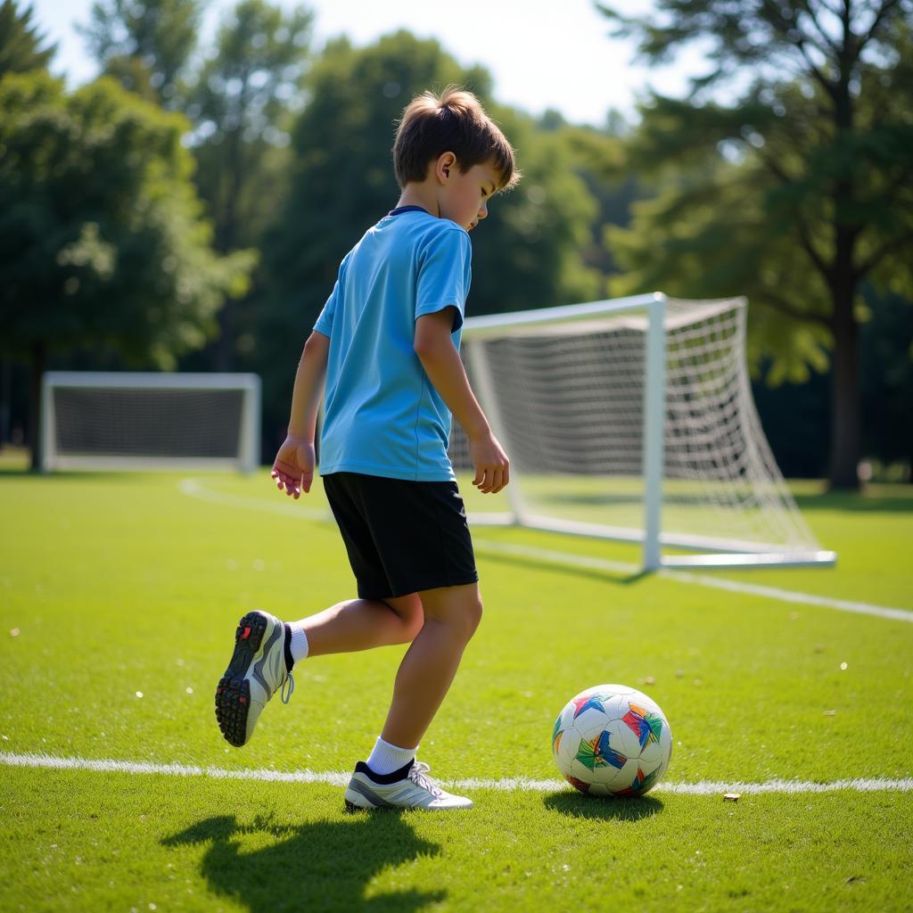 Developing mental focus during park football training