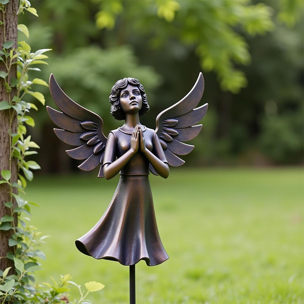 Metal Angel Garden Statue Symbolism