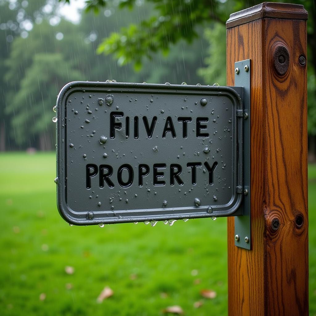 Durable Metal Property Signs Withstanding Harsh Weather