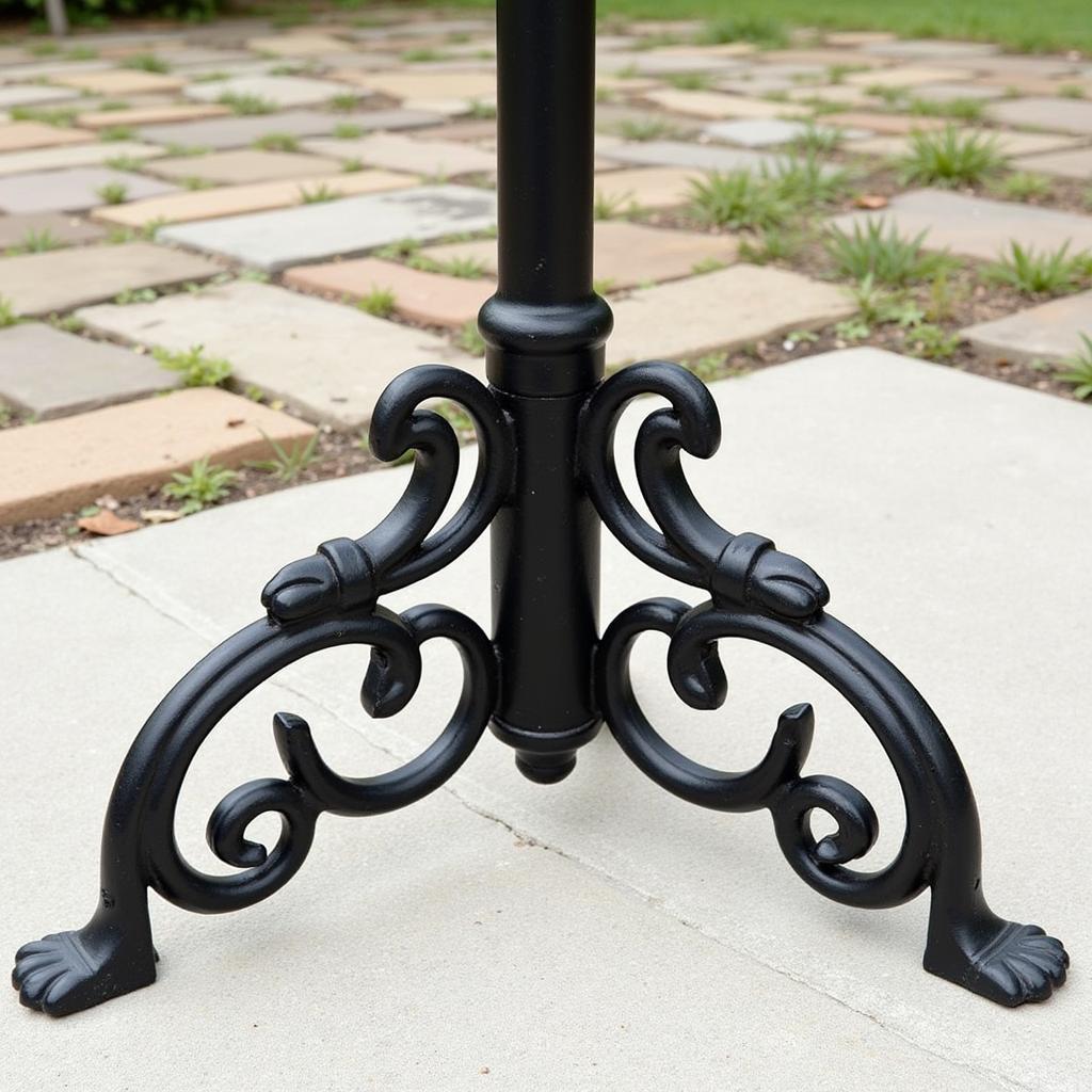 Heavy-duty cast iron metal tripod umbrella stand