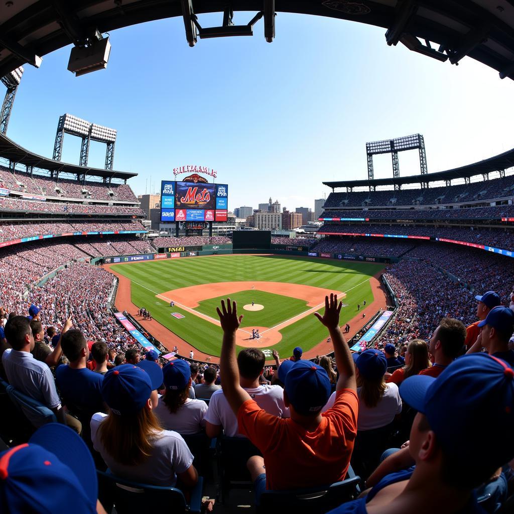 Mets Fans Cheering in Citi Field