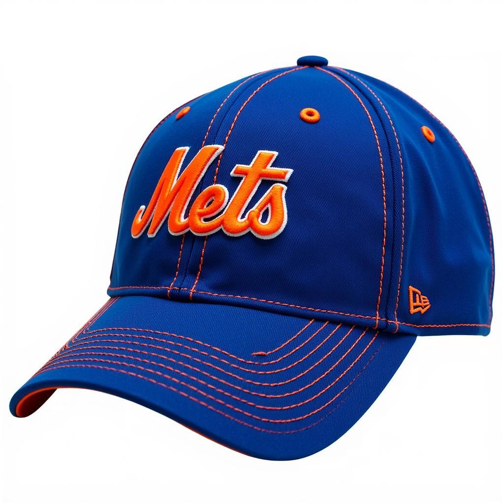 Classic Blue and Orange Mets Hat PNG