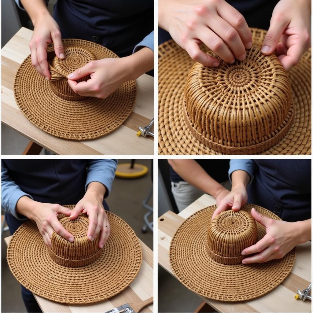 Mexican Palm Cowboy Hat Craftsmanship