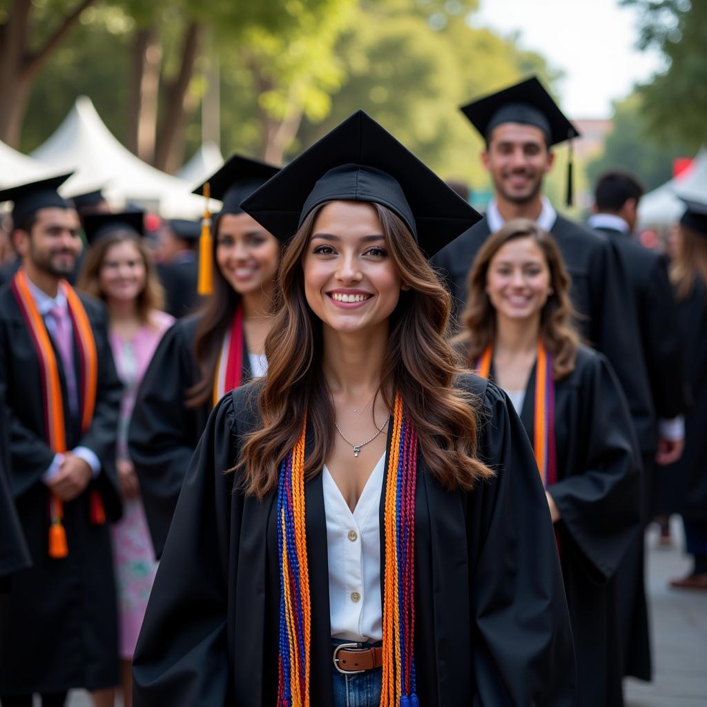 Vibrant Mexican Tassel Graduation Ceremony