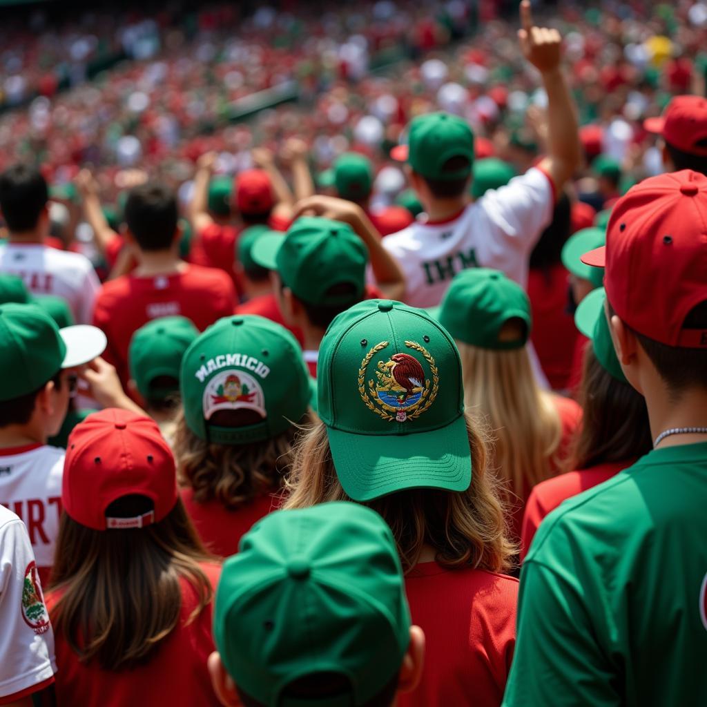 Mexico WBC Cap Worn by Fans