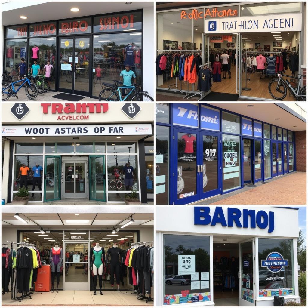 Miami Triathlon Apparel Shops - Various triathlon apparel shops in Miami, highlighting the diverse options available to athletes.