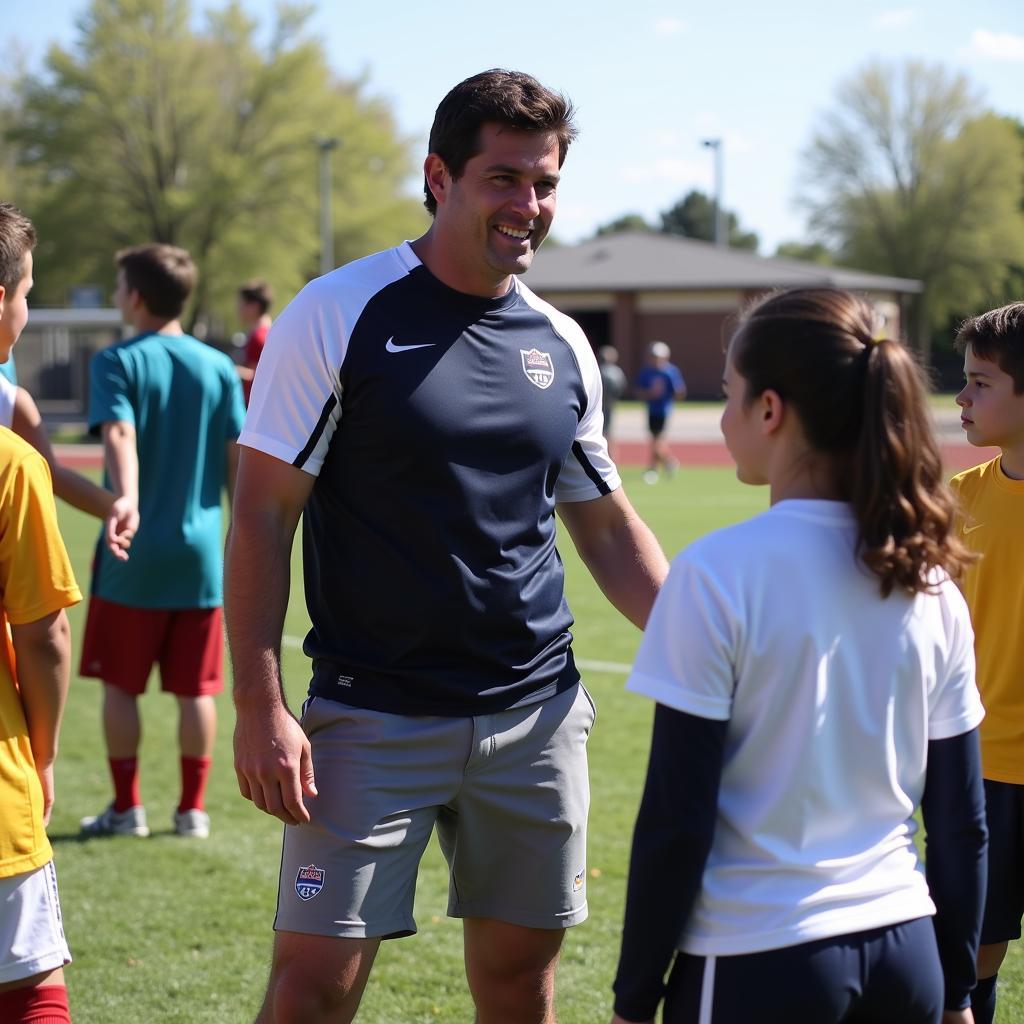 Michael Castellini contributing to the local football community