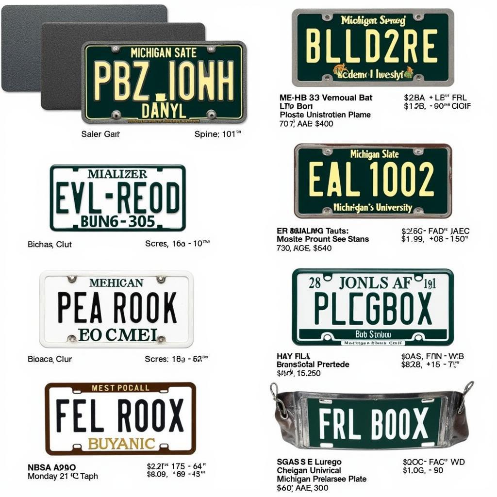 Variety of MSU License Plate Frames