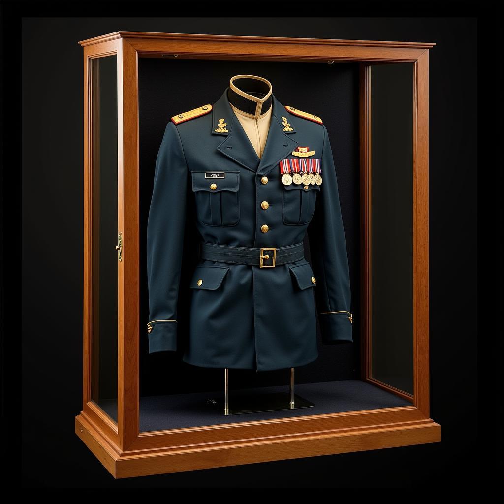 Preserving a Military Uniform in a Display Case