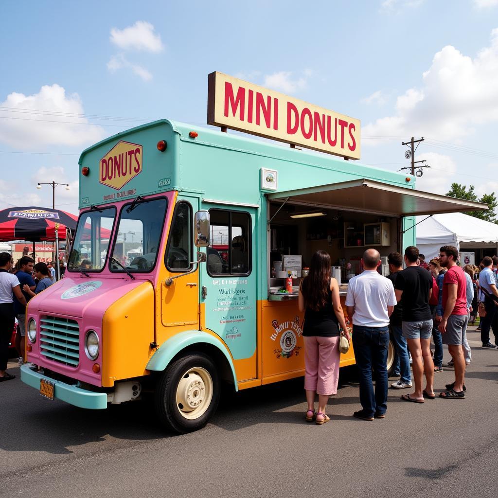 Modern Mini Donut Food Truck Exterior