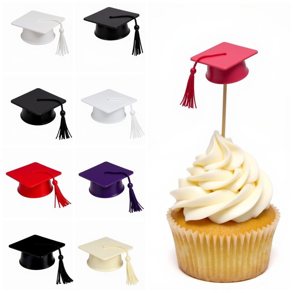 Variety of Mini Graduation Caps for Cupcakes