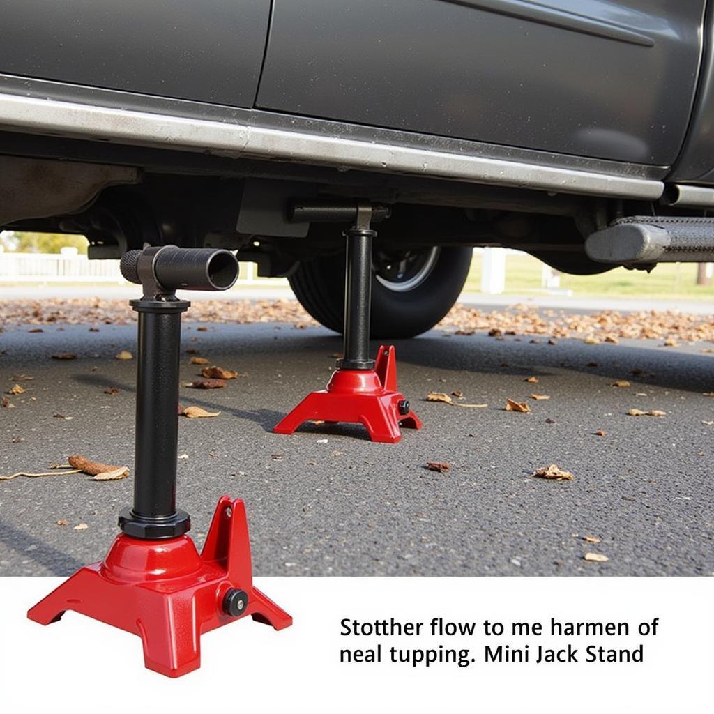 Mini Jack Stand Supporting Heavy Equipment