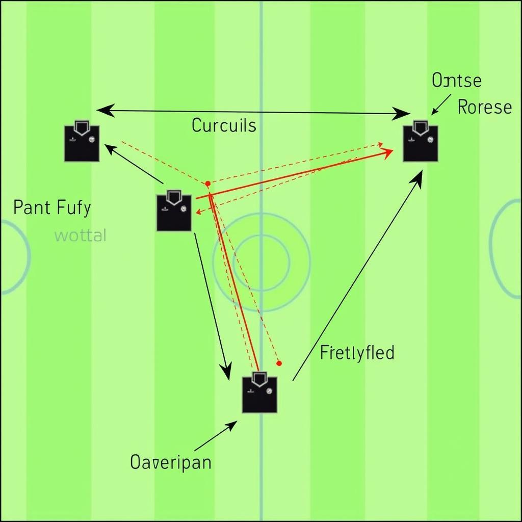 Mini Triple Formation on a Football Field