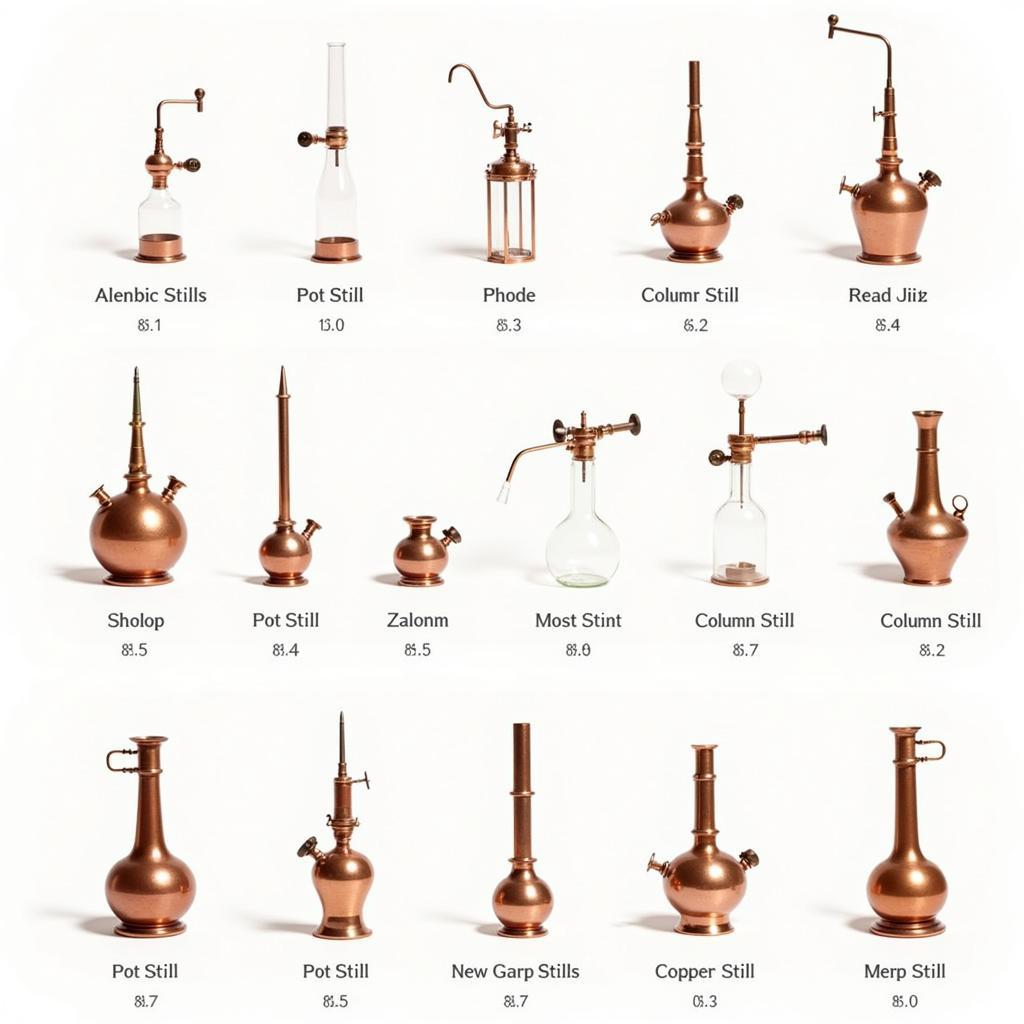 Different Types of Miniature Copper Stills