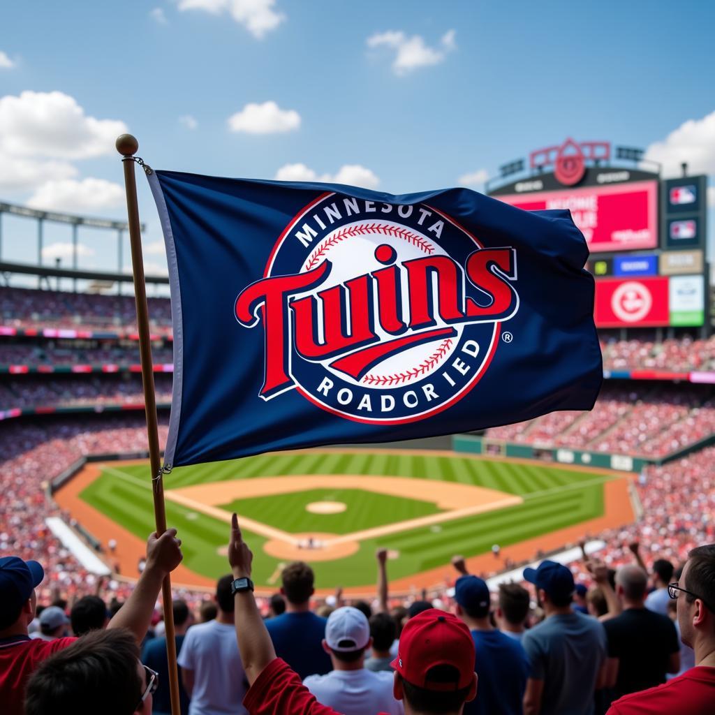 Minnesota Twins Flag waving at Target Field