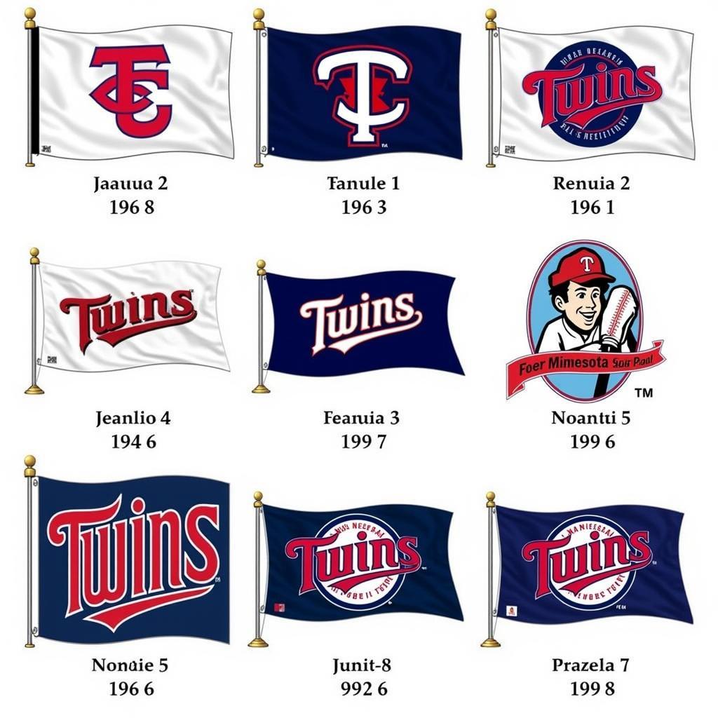 Evolution of the Minnesota Twins Flag through the years