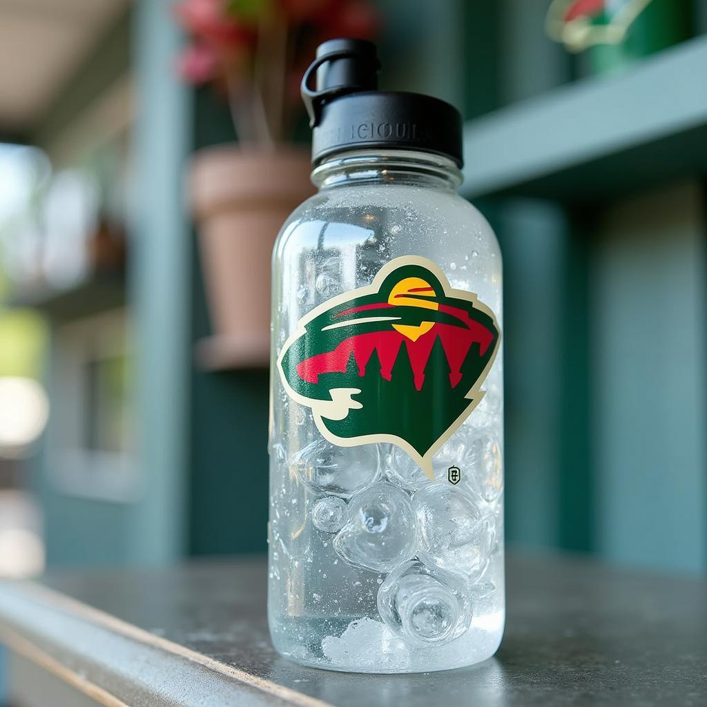 Minnesota Wild Water Bottle Close-up