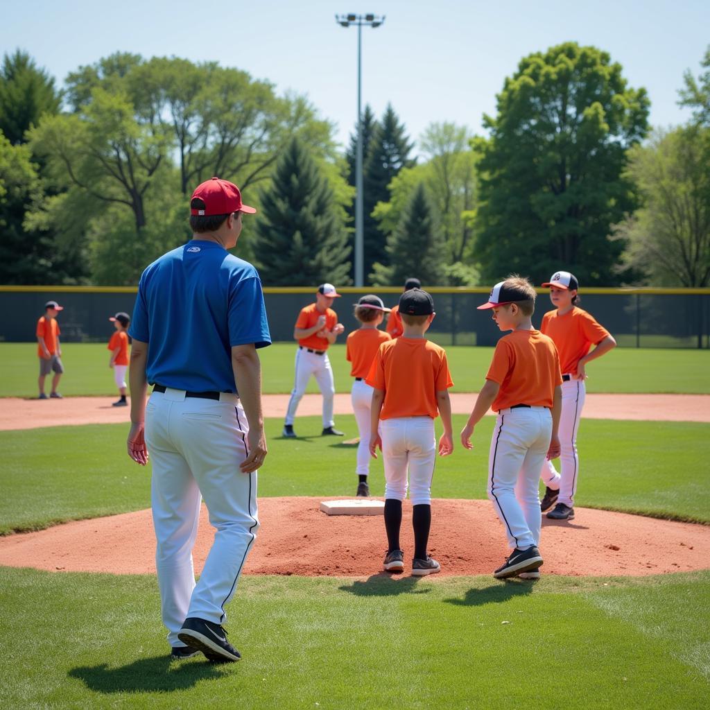 Youth Baseball Players Practicing at a Minnesota Baseball Camp