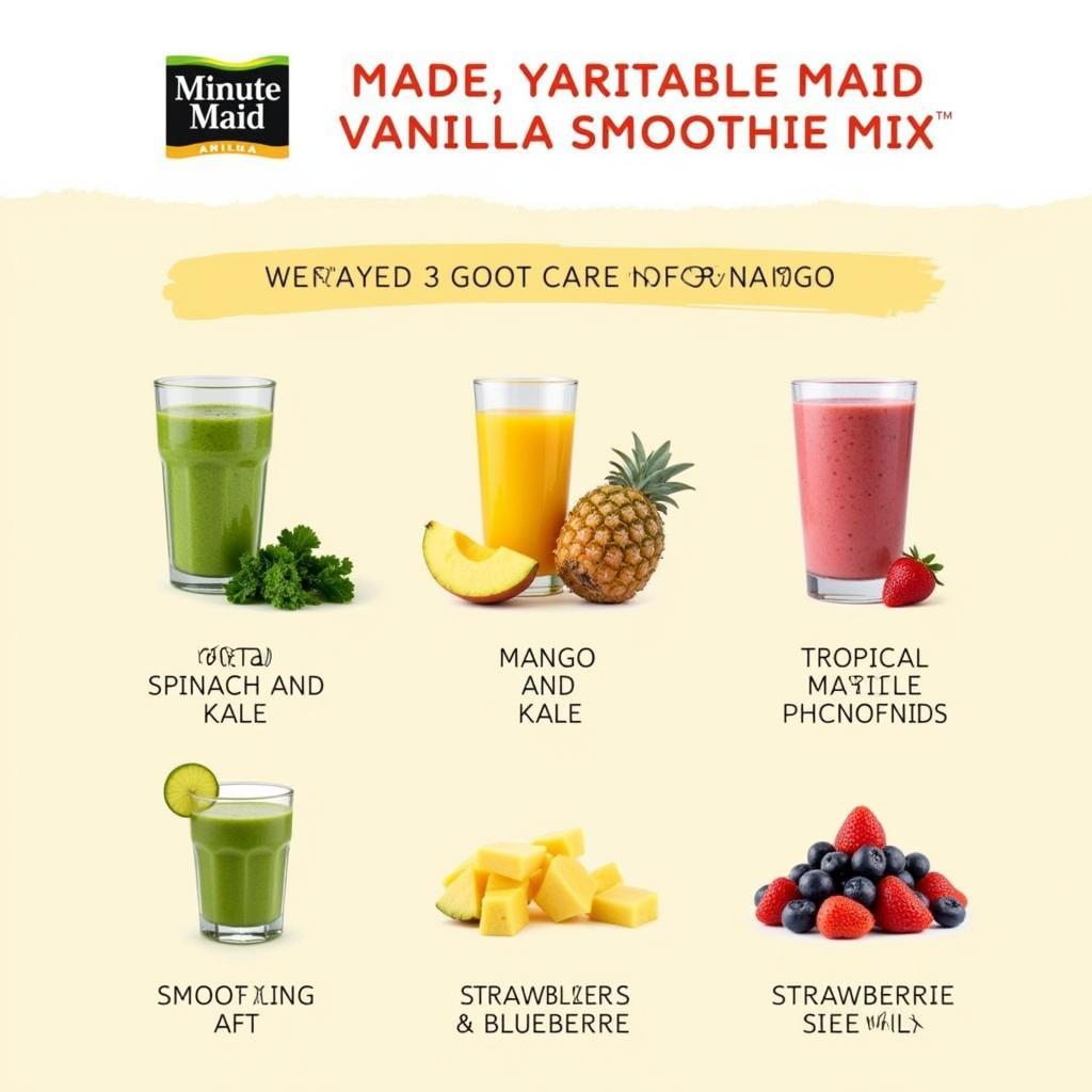 Minute Maid Vanilla Smoothie Mix Variations