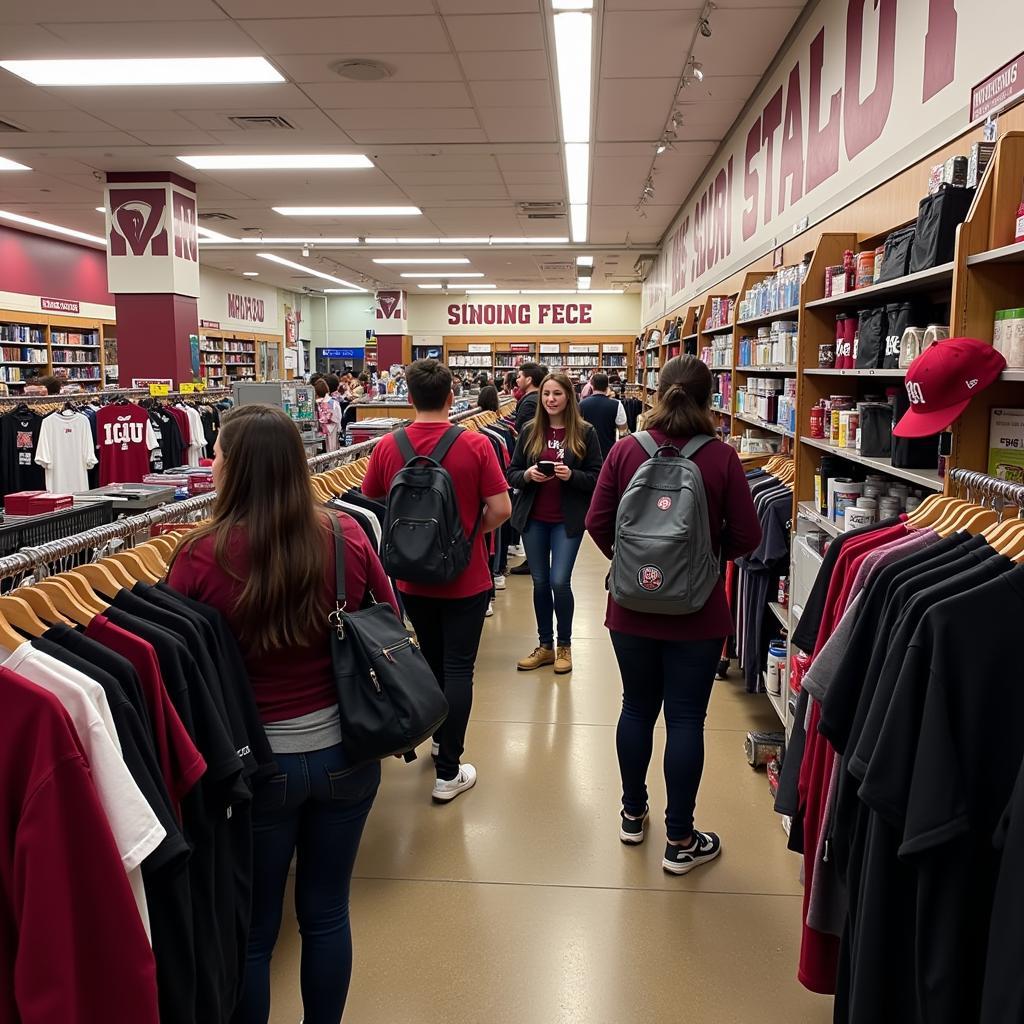 Missouri State University Bookstore - Students browsing merchandise