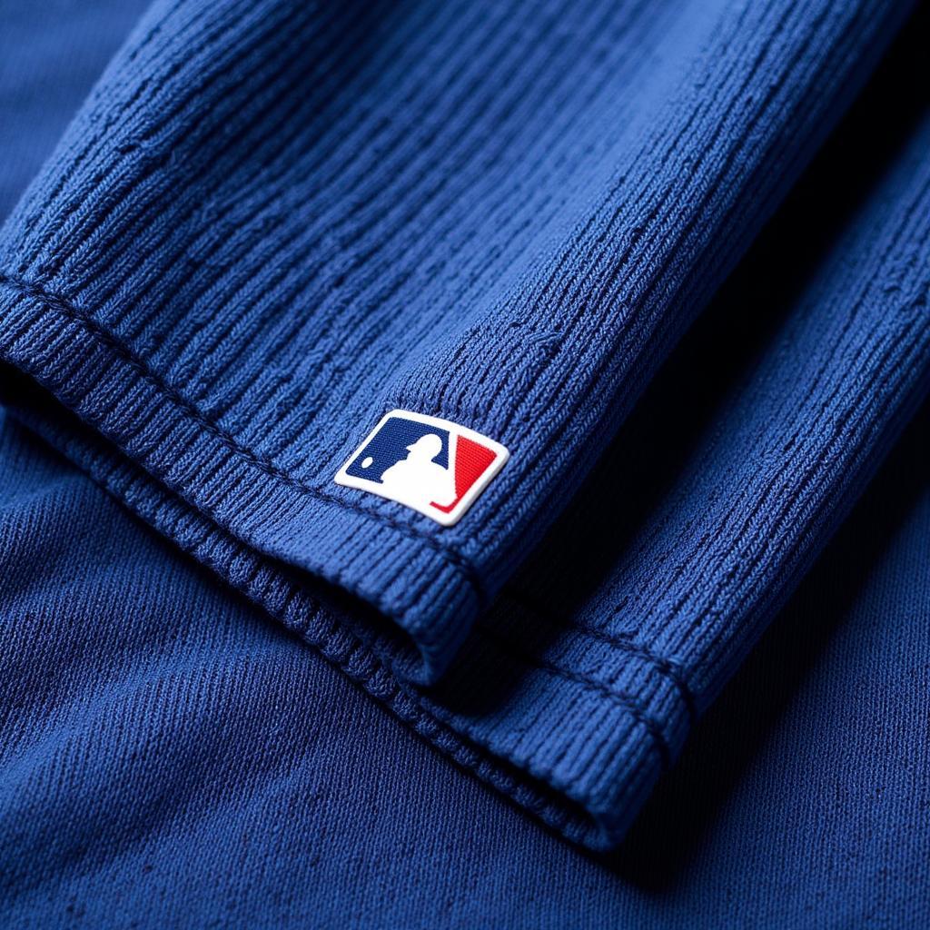 Close-up of MLB Jersey Fabric Showing Detail and Texture