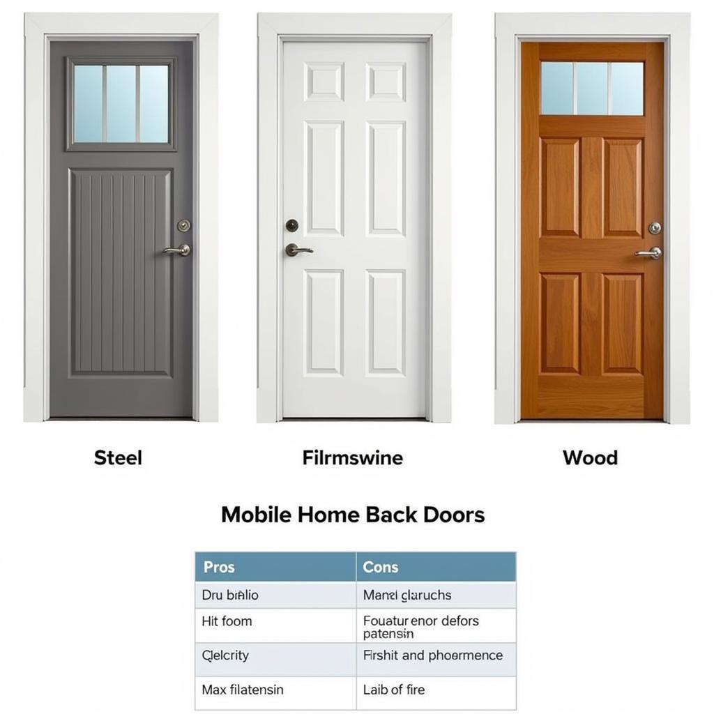 Mobile Home Back Door Material Comparison: Steel, Fiberglass, and Wood