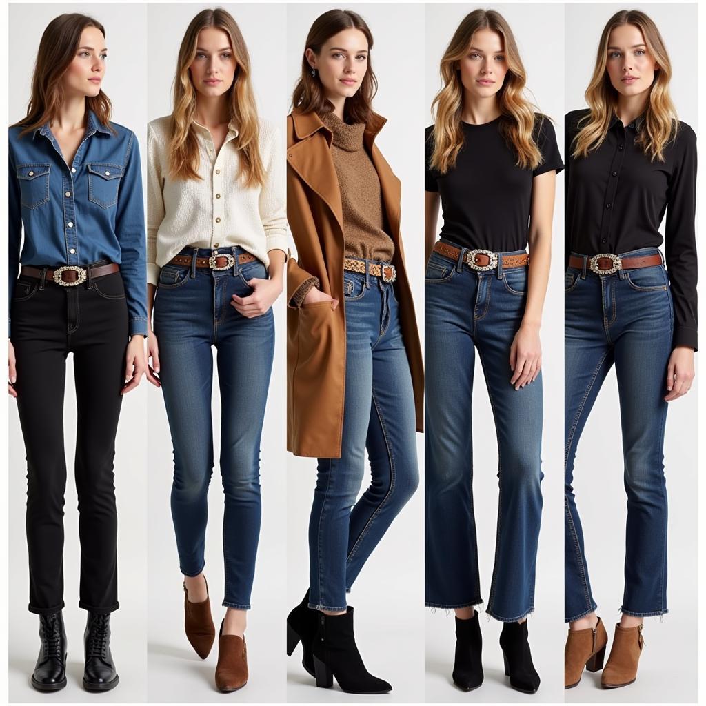 Modern Cowboy Chain Belt Outfits