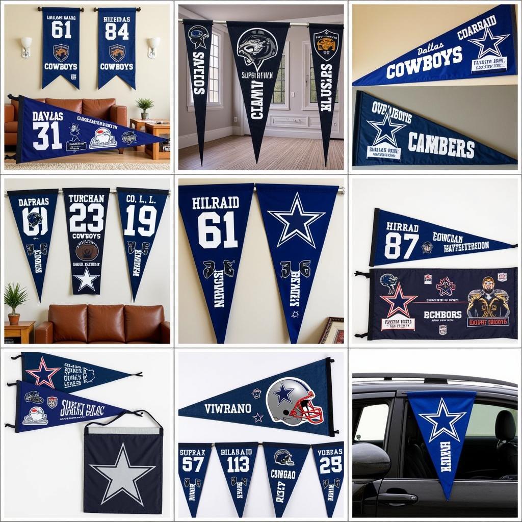 Modern Dallas Cowboys Pennants in Various Styles