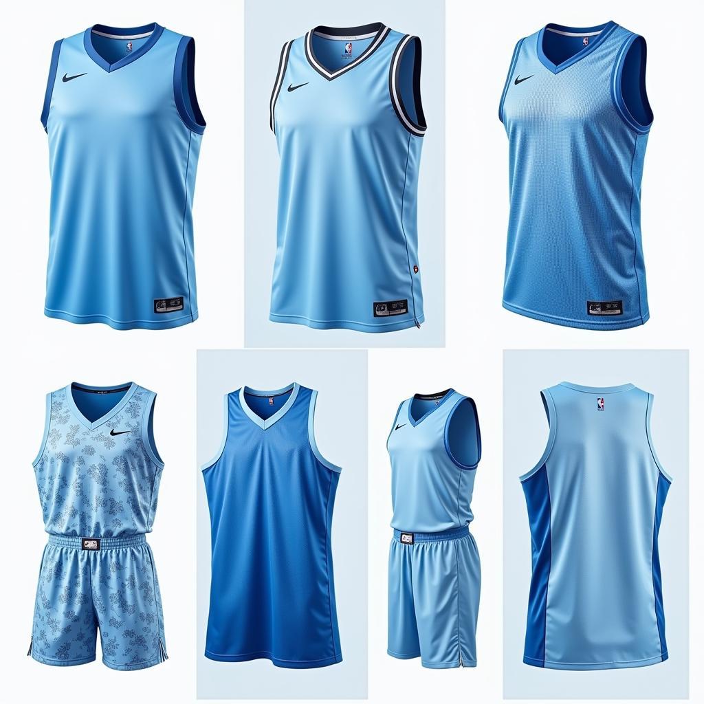 Modern Light Blue Basketball Jersey Designs