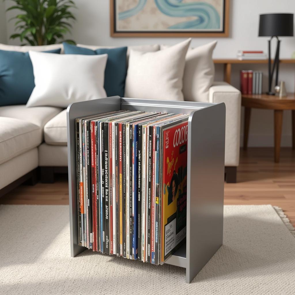 Modern Metal Record Album Stand for Vinyl Records Display