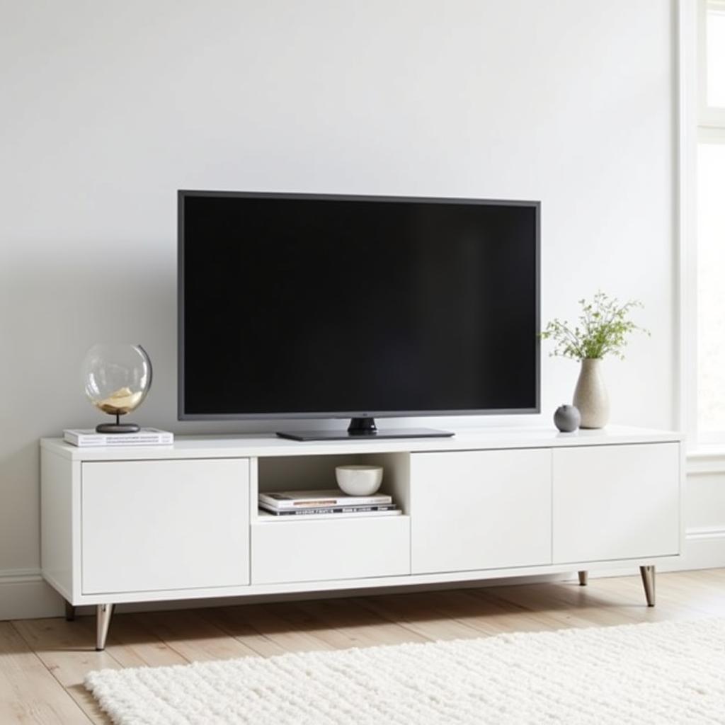 Modern Minimalist Josie TV Stand in a Living Room