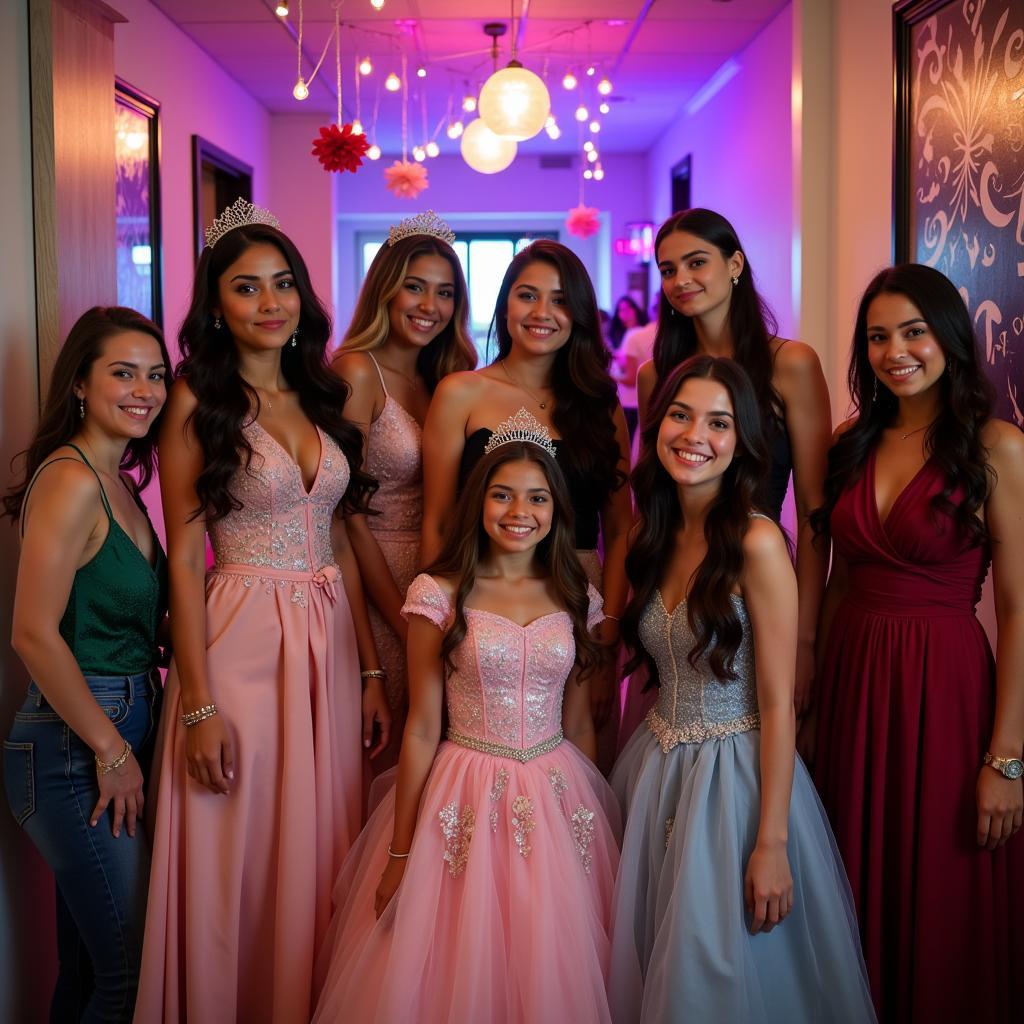 A modern quinceañera celebration with a contemporary twist