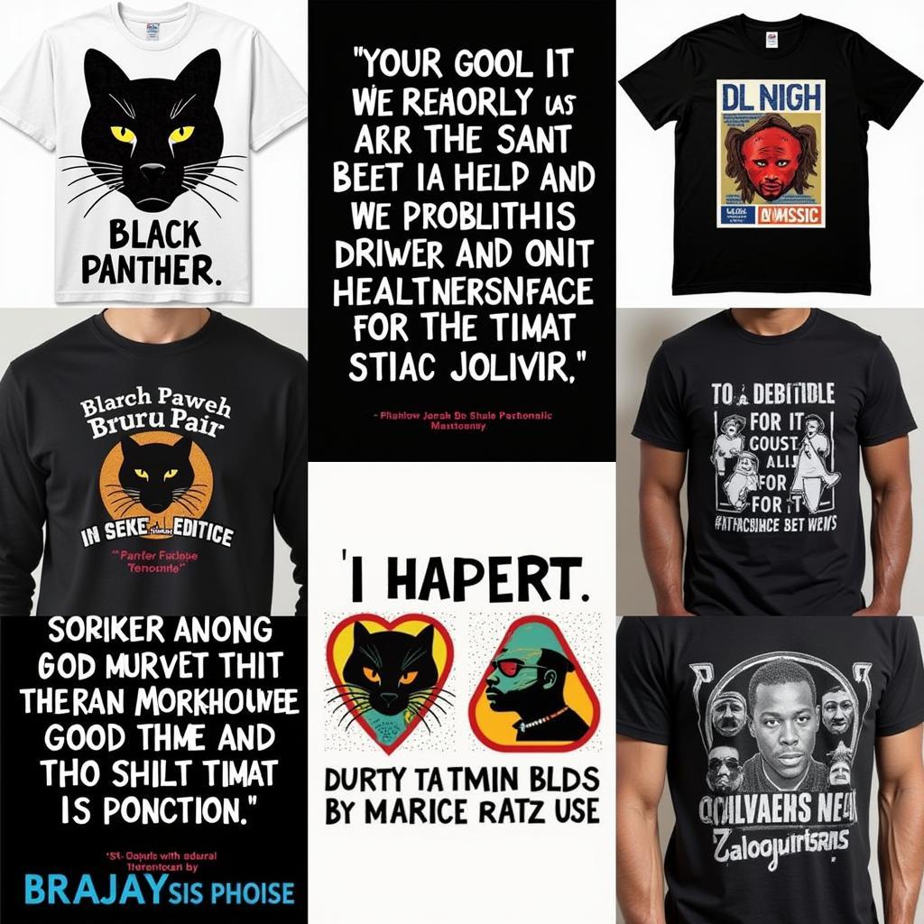 Modern Variations of Black Panther Party T-Shirts