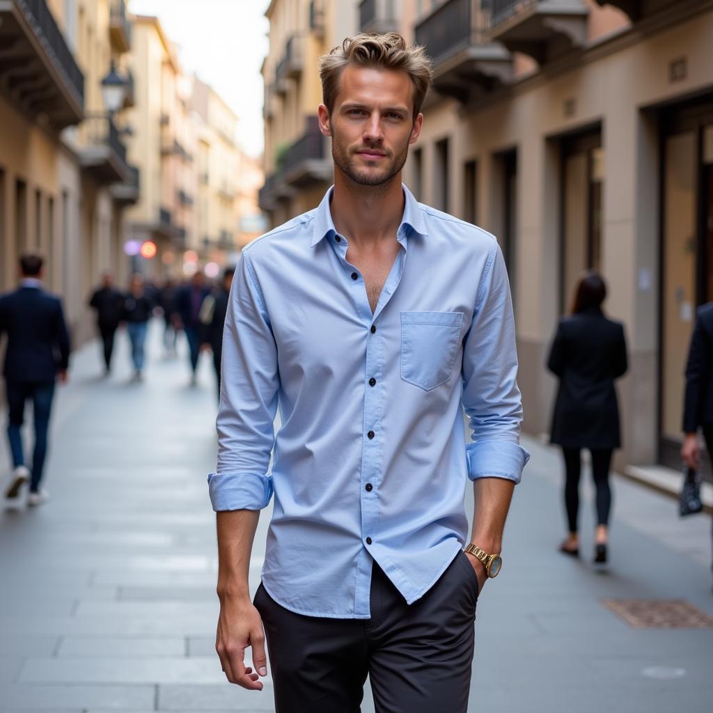 Frenkie de Jong in Casual Monday Attire