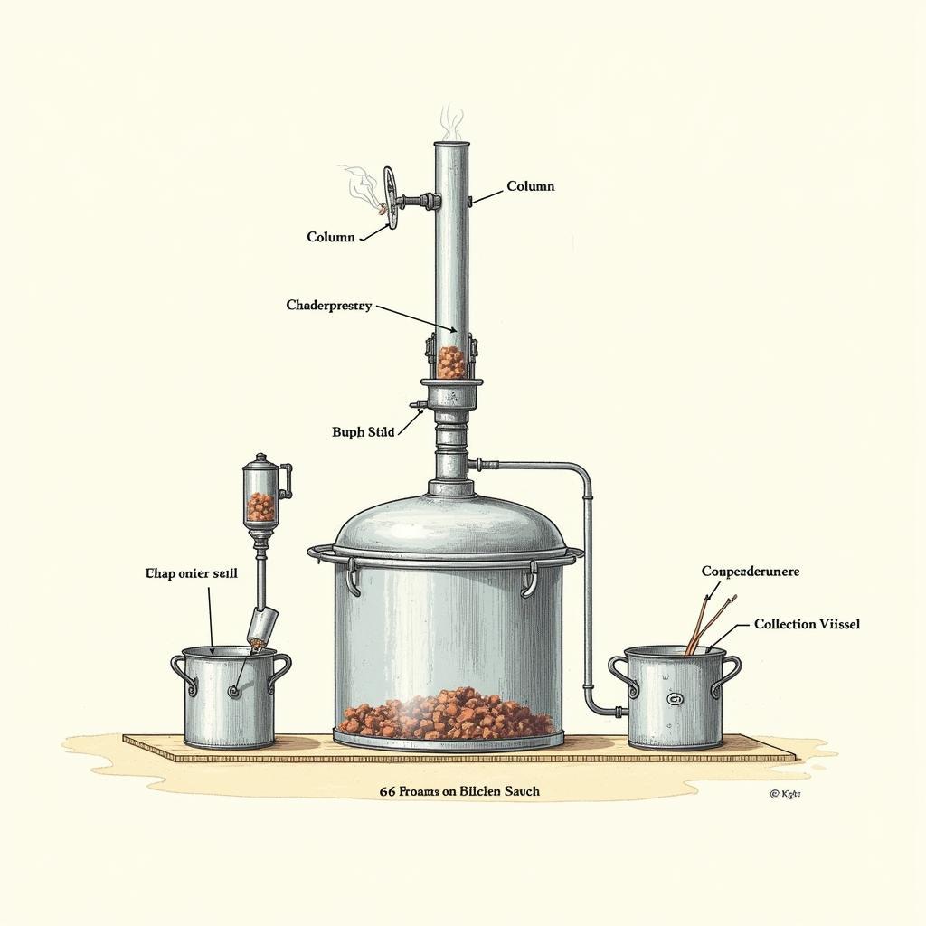 Diagram of Moonshine Still Parts