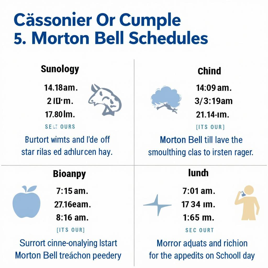 Morton Bell Schedule Variations for Regular, Early Release, Late Start, and Exam Days