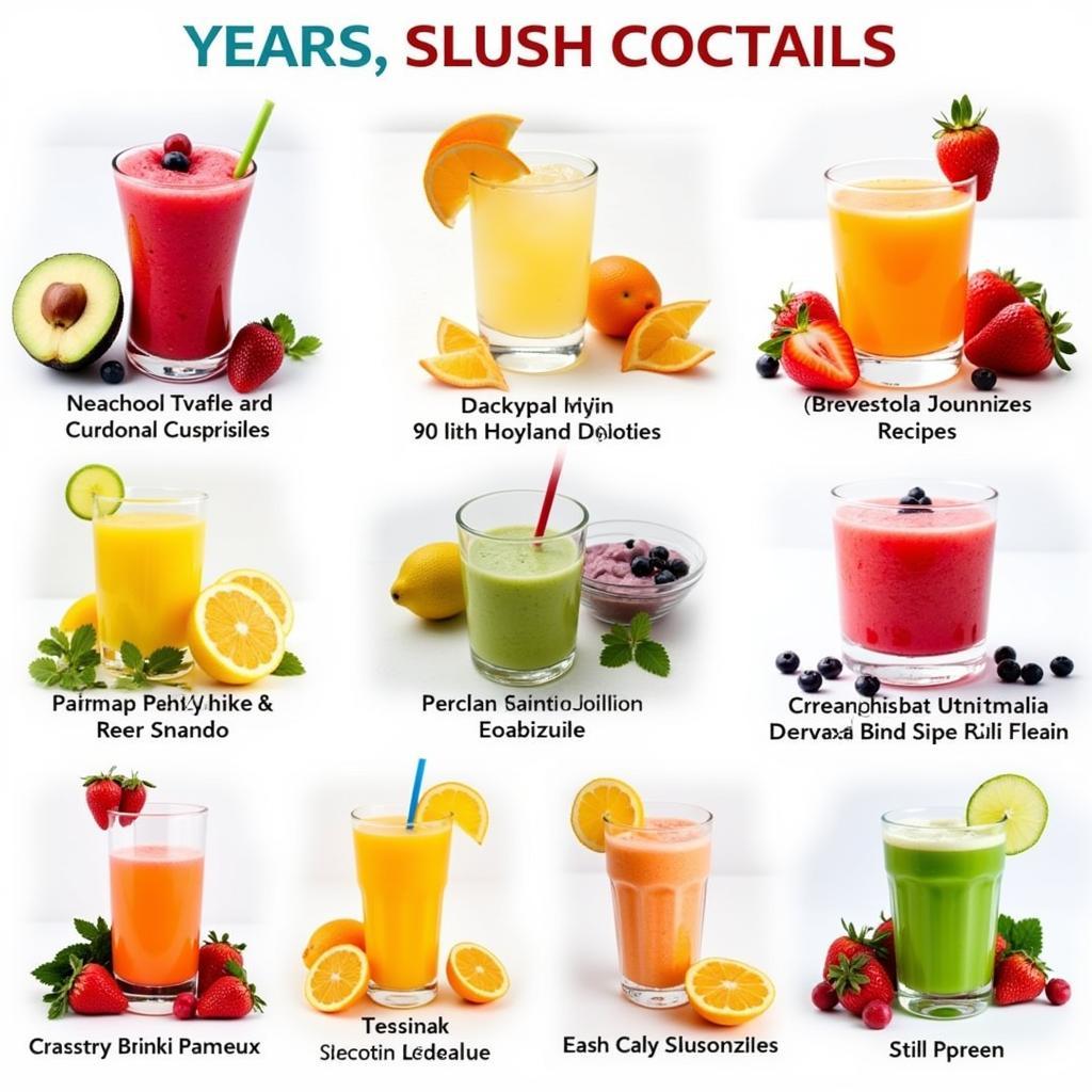 Various Mr Slush Machine Recipes