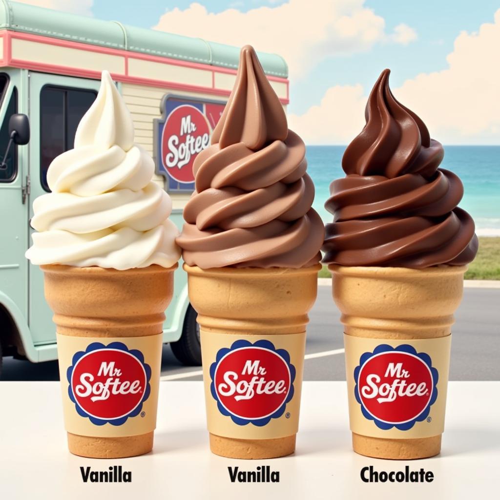 Mr Softee Classic Flavors: Vanilla, Chocolate, and Swirl